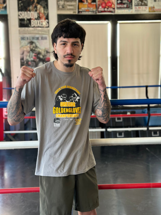 Gray T-Shirt Oregon Goldengloves 100th Anniversary Edition