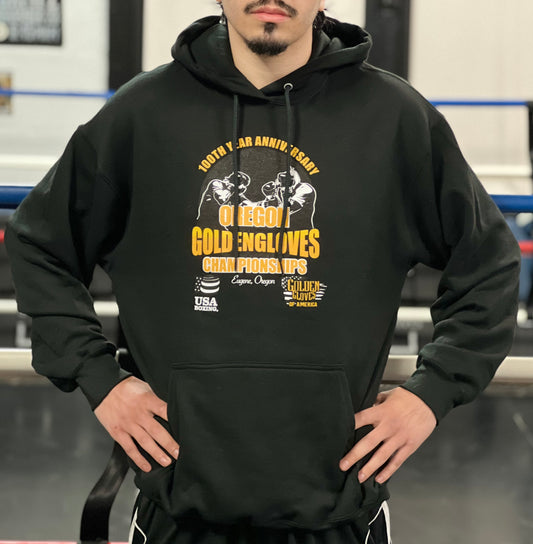Black Hoodie- Oregon Goldengloves 100th Anniversary Edition