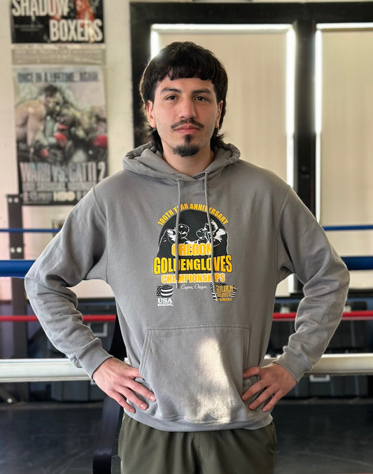 Gray Hoodie- Oregon Goldengloves 100th Anniversary Edition